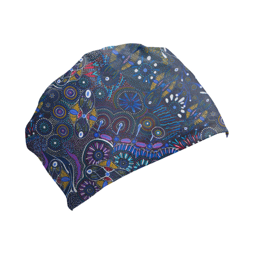 Indigenous Printed Custom Scrub Caps - 1015