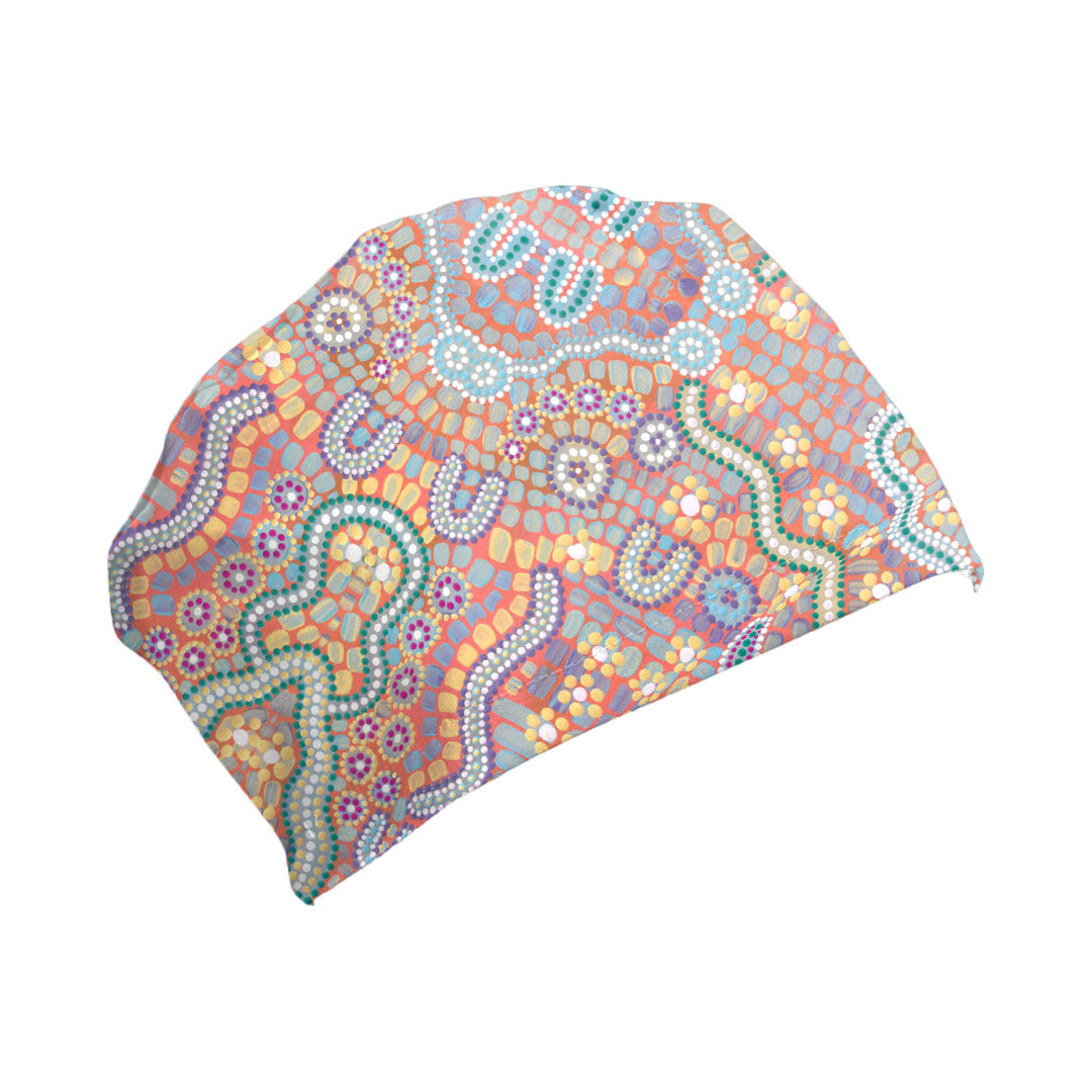 Indigenous Printed Custom Scrub Caps - 1015