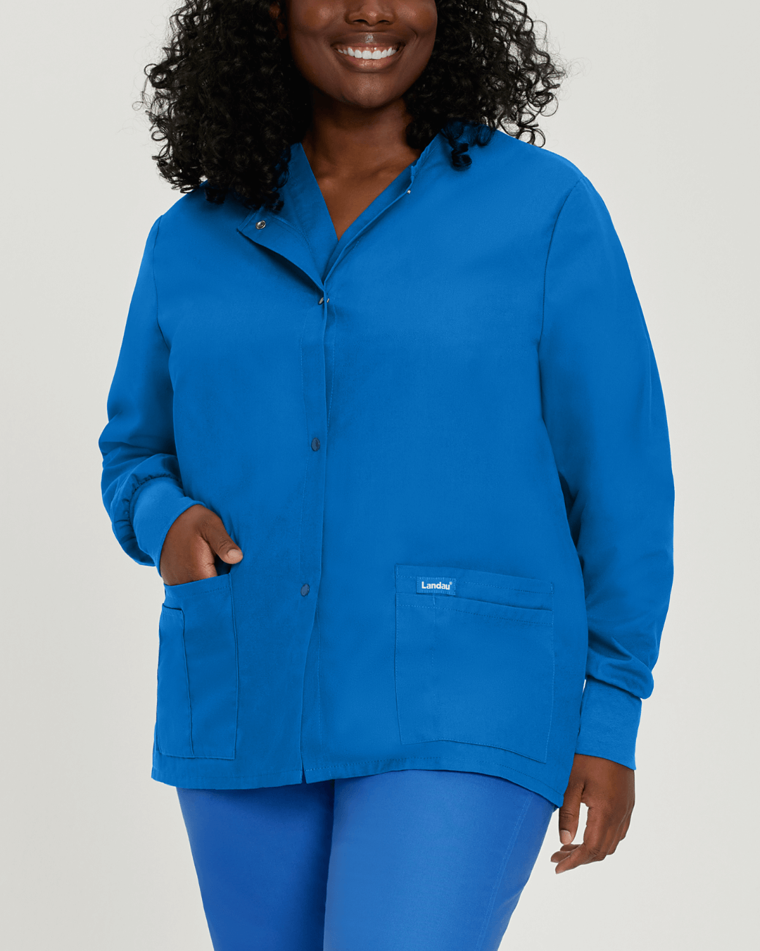 Landau Round Neck Warm-up Jacket - 7525