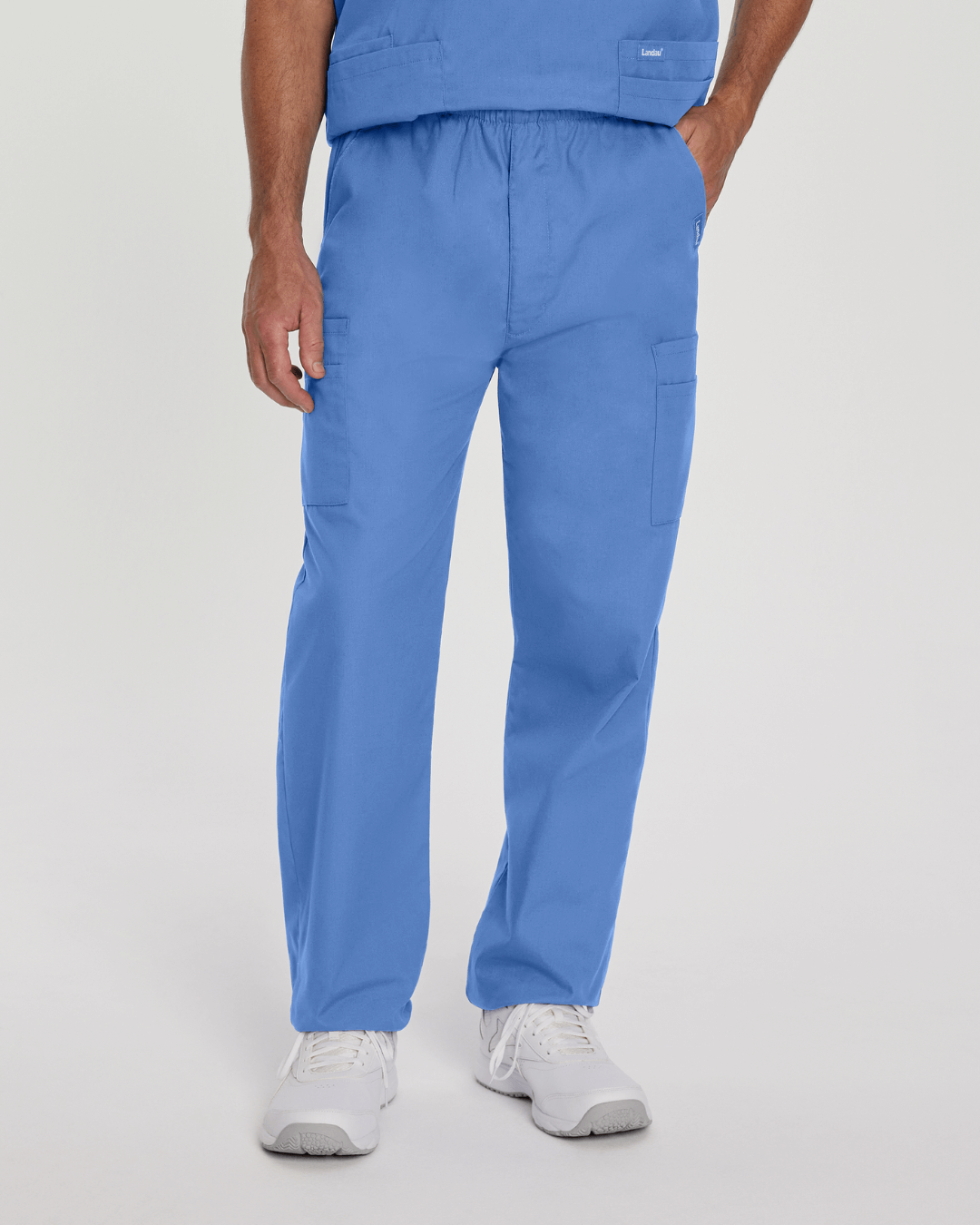 Essentials Men's Straight-Leg Cargo Scrub Pants - 8555