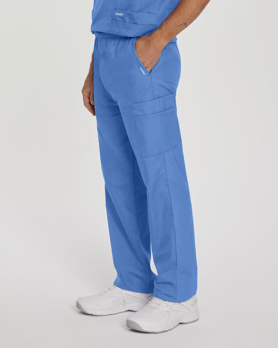 Essentials Men's Straight-Leg Cargo Scrub Pants - 8555