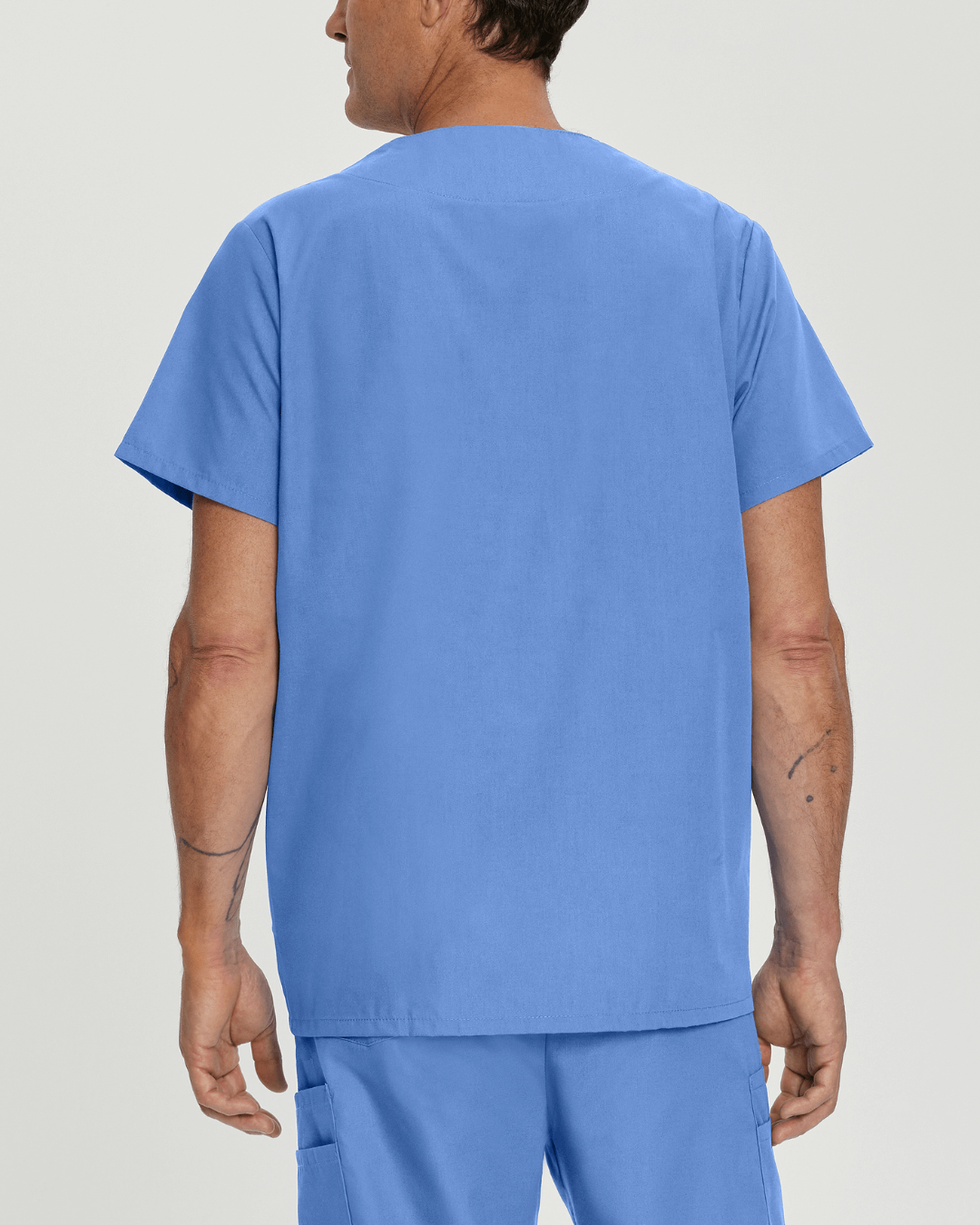 Essentials Men's 5-Pocket V-Neck Scrub Top - 7489