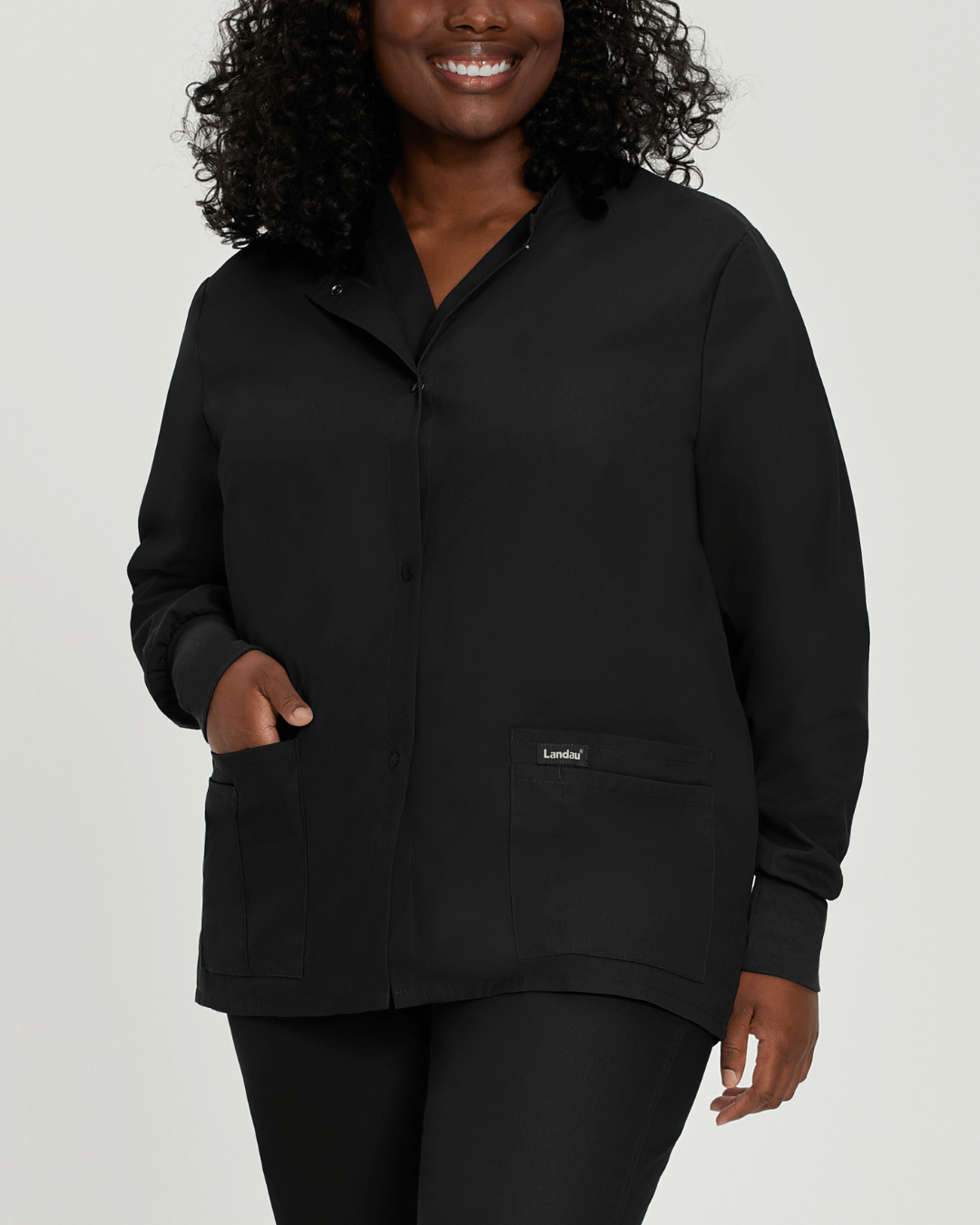 Landau Round Neck Warm-up Jacket - 7525