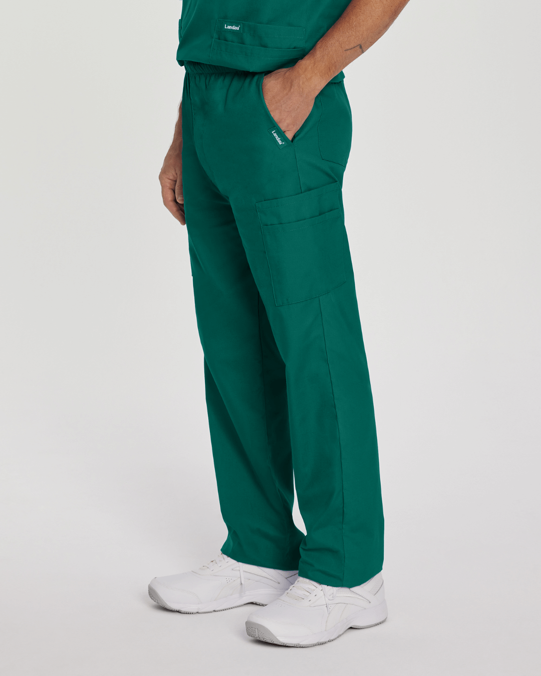 Essentials Men's Straight-Leg Cargo Scrub Pants - 8555