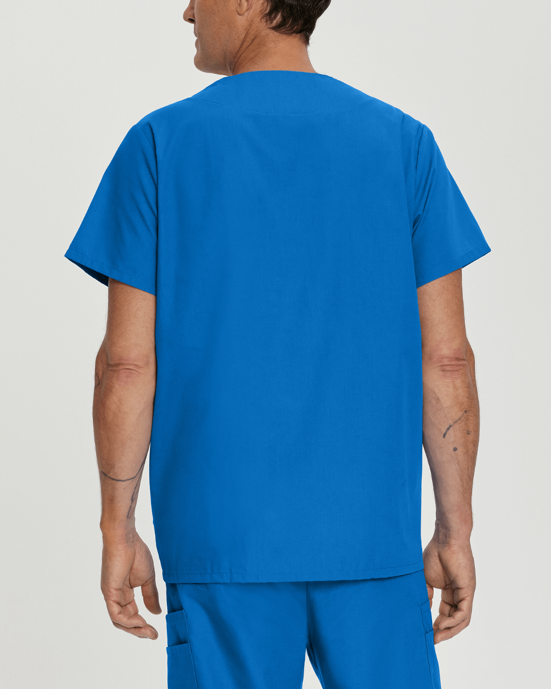 Essentials Men's 5-Pocket V-Neck Scrub Top - 7489