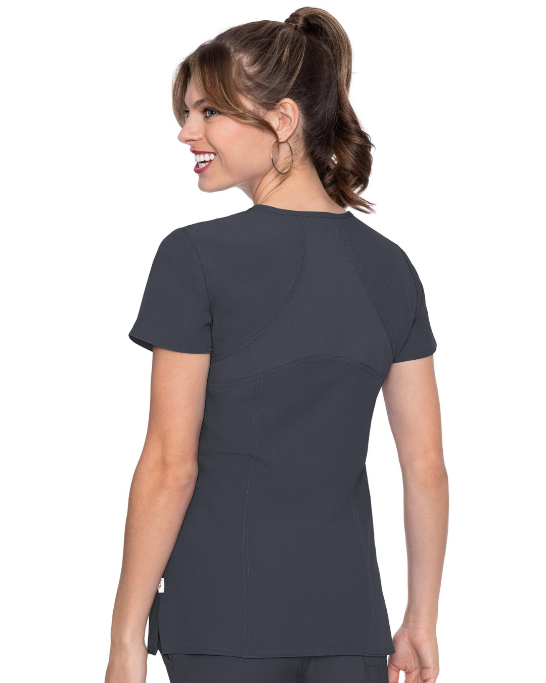 Activate V-Neck Racerback Top - Pewter - 8416