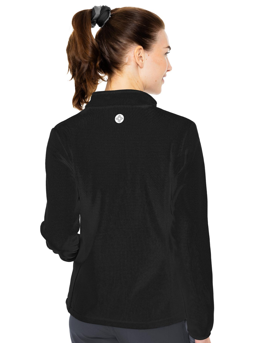 Medcouture Women's Scrub Jacket- 8684 Black