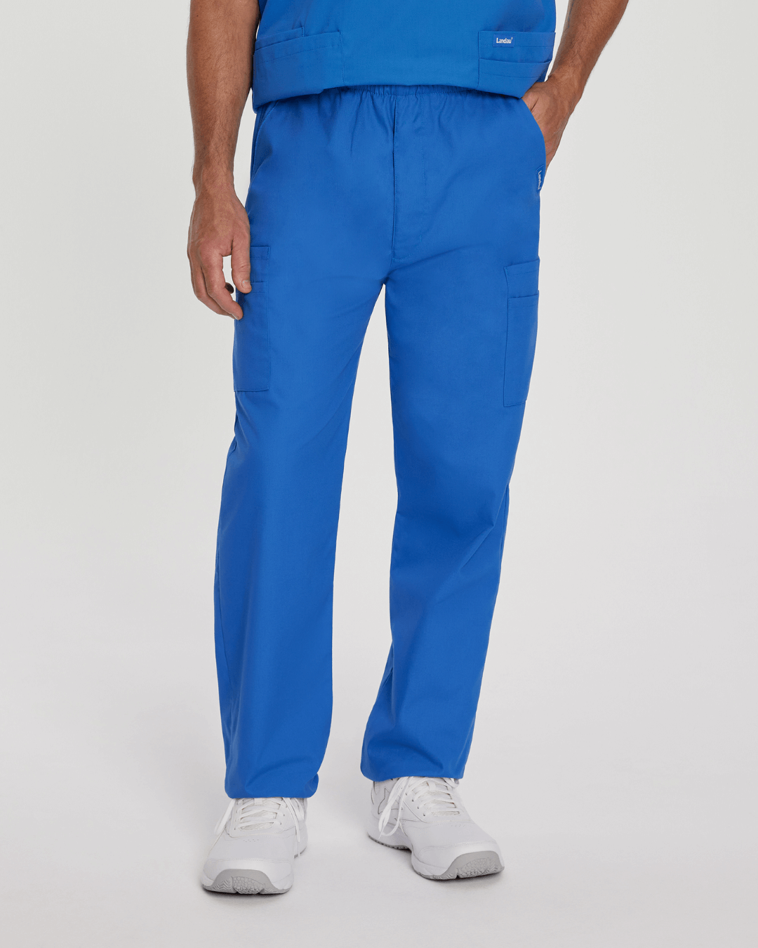 Essentials Men's Straight-Leg Cargo Scrub Pants - 8555