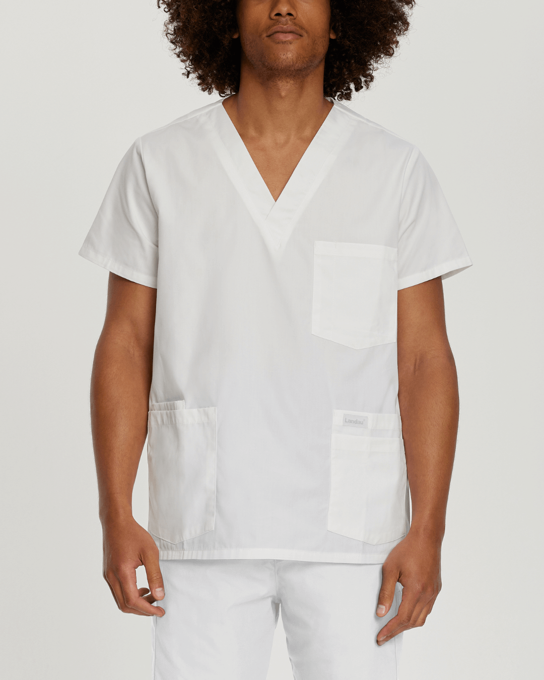 Essentials Men's 5-Pocket V-Neck Scrub Top - 7489