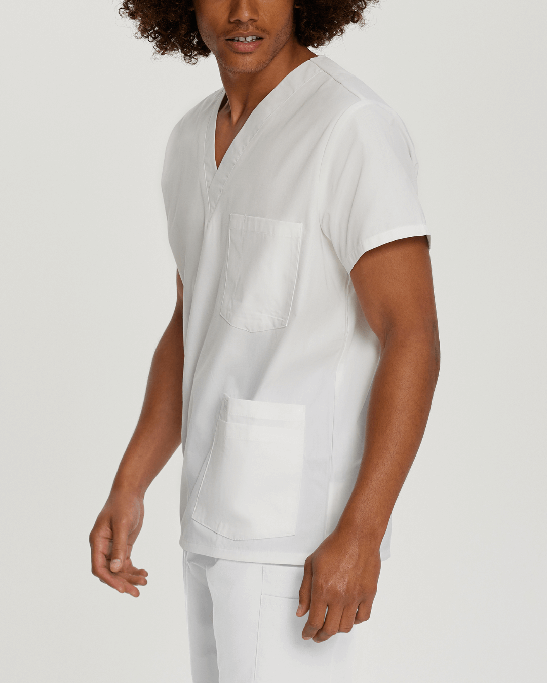 Essentials Men's 5-Pocket V-Neck Scrub Top - 7489