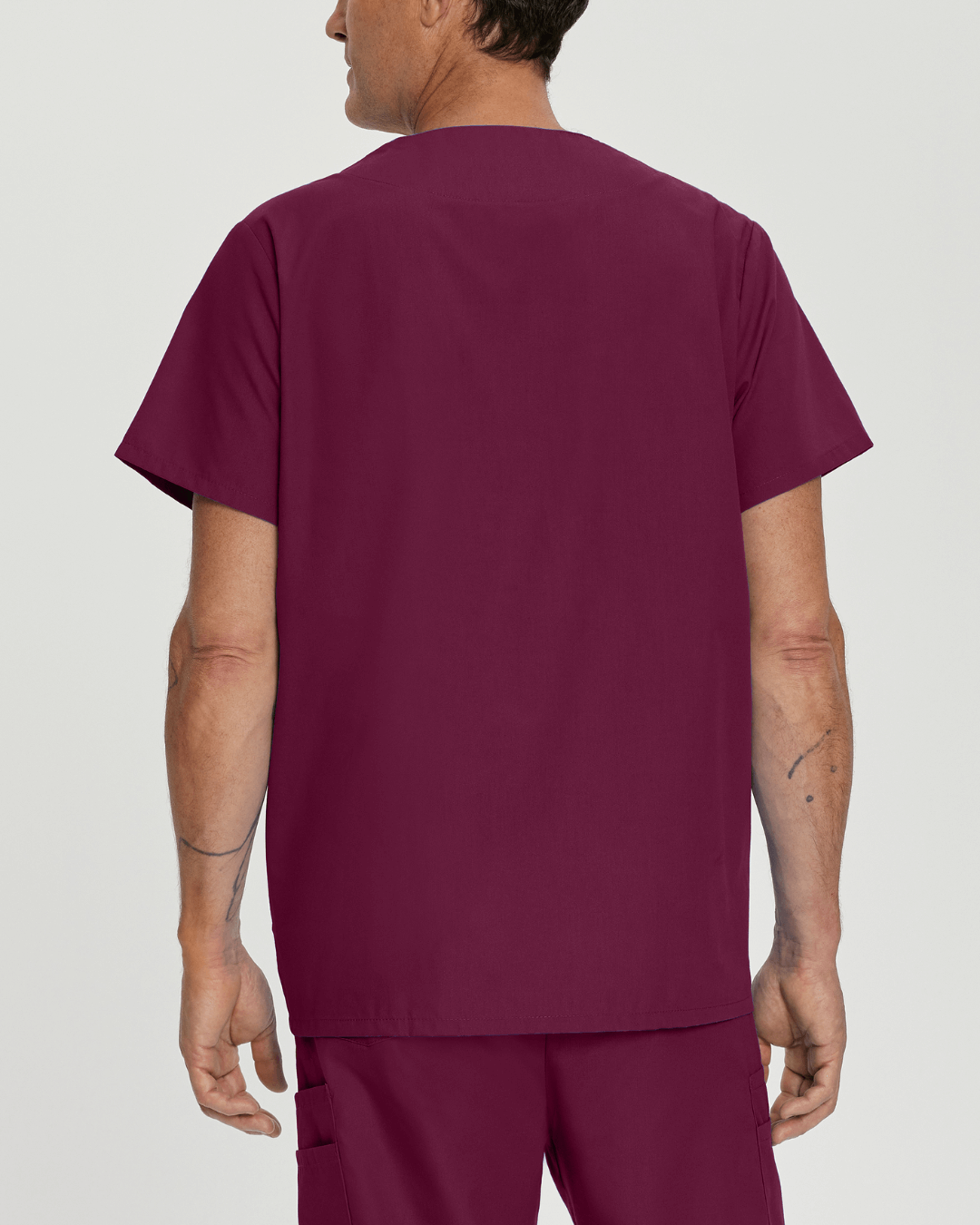 Essentials Men's 5-Pocket V-Neck Scrub Top - 7489