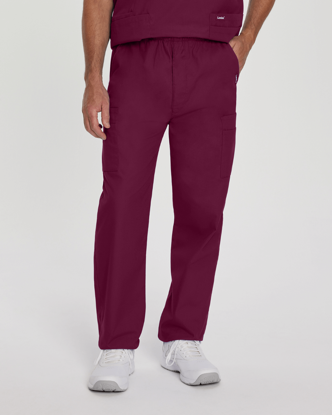 Essentials Men's Straight-Leg Cargo Scrub Pants - 8555