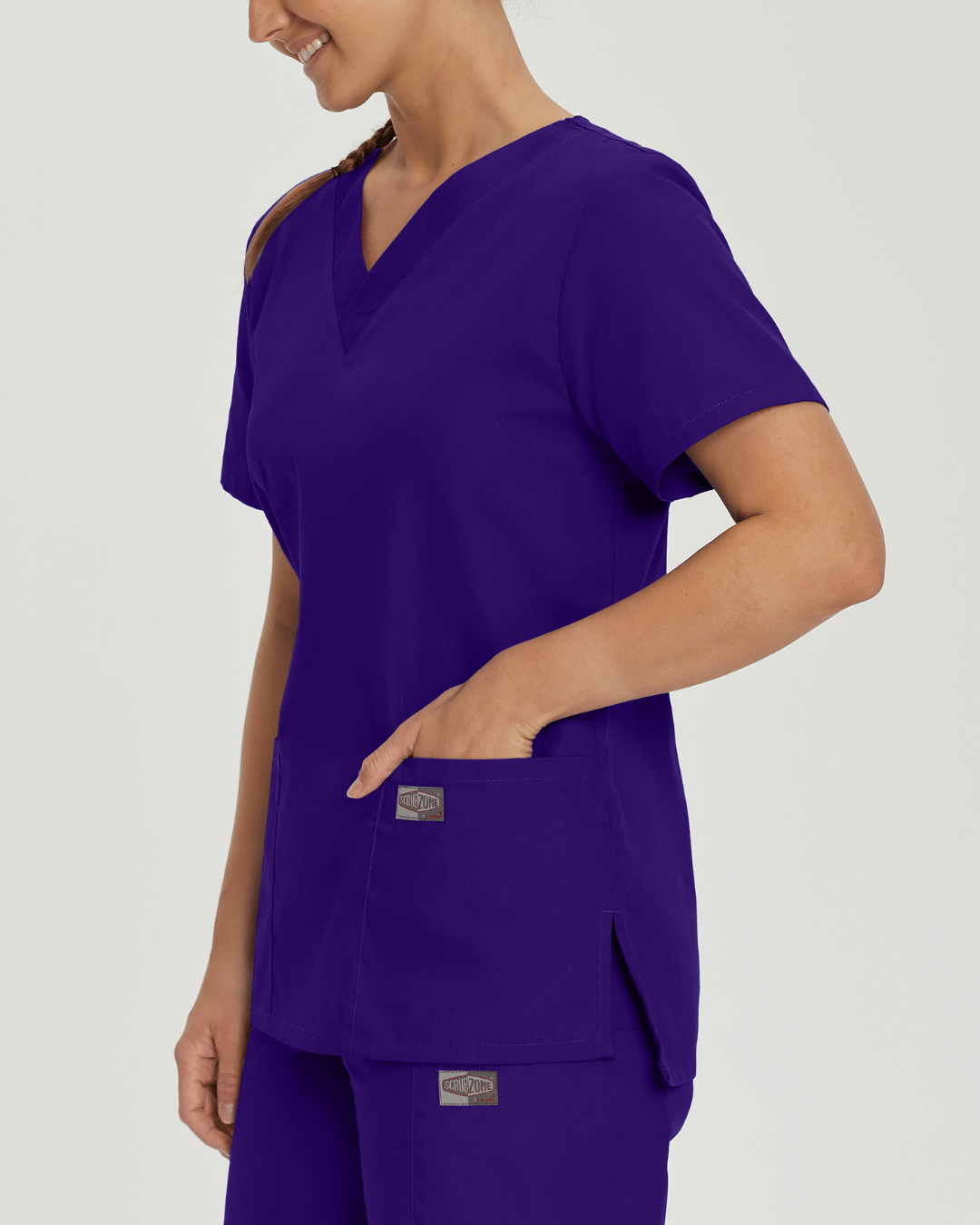 ScrubZone Women's 3-Pocket V-Neck Scrub Top - 70221