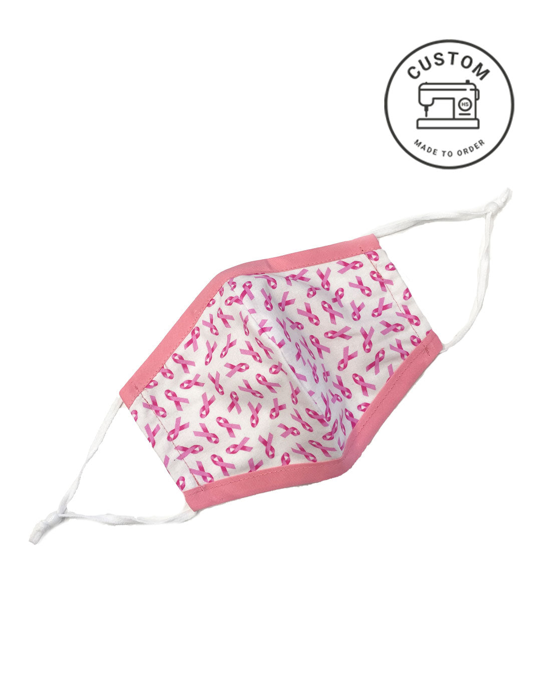 Pink Ribbon Face Mask Patterned- Reusable