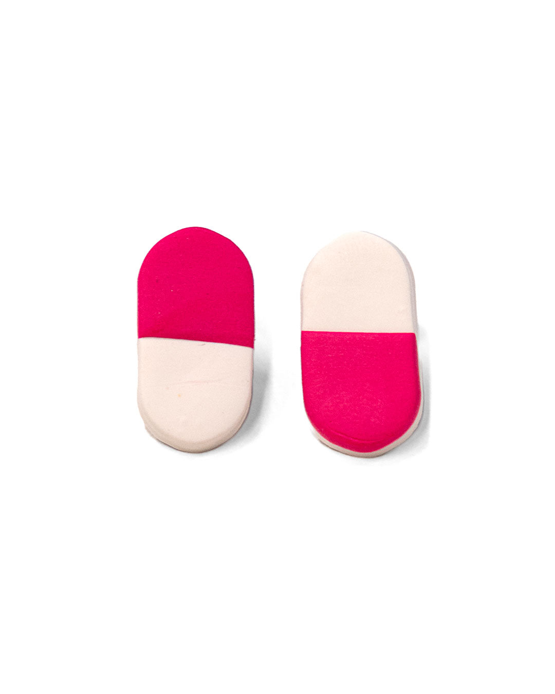 Pink Pill Polymer Clay Earrings - Florence + Polly