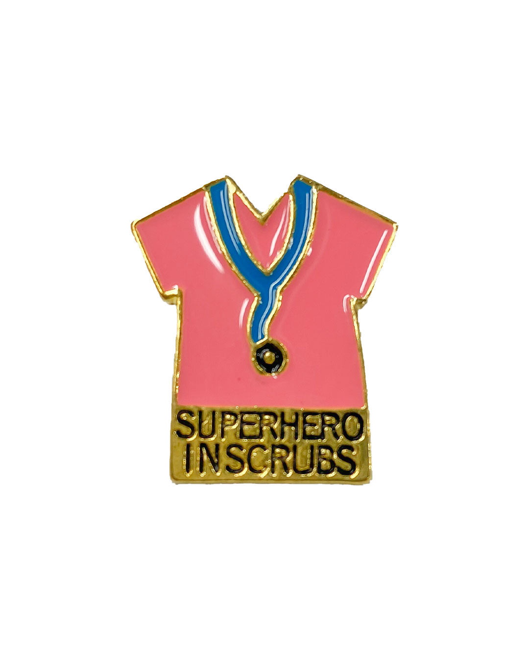 'Superhero in Scrubs' Enamel Pins - Pink & Blue