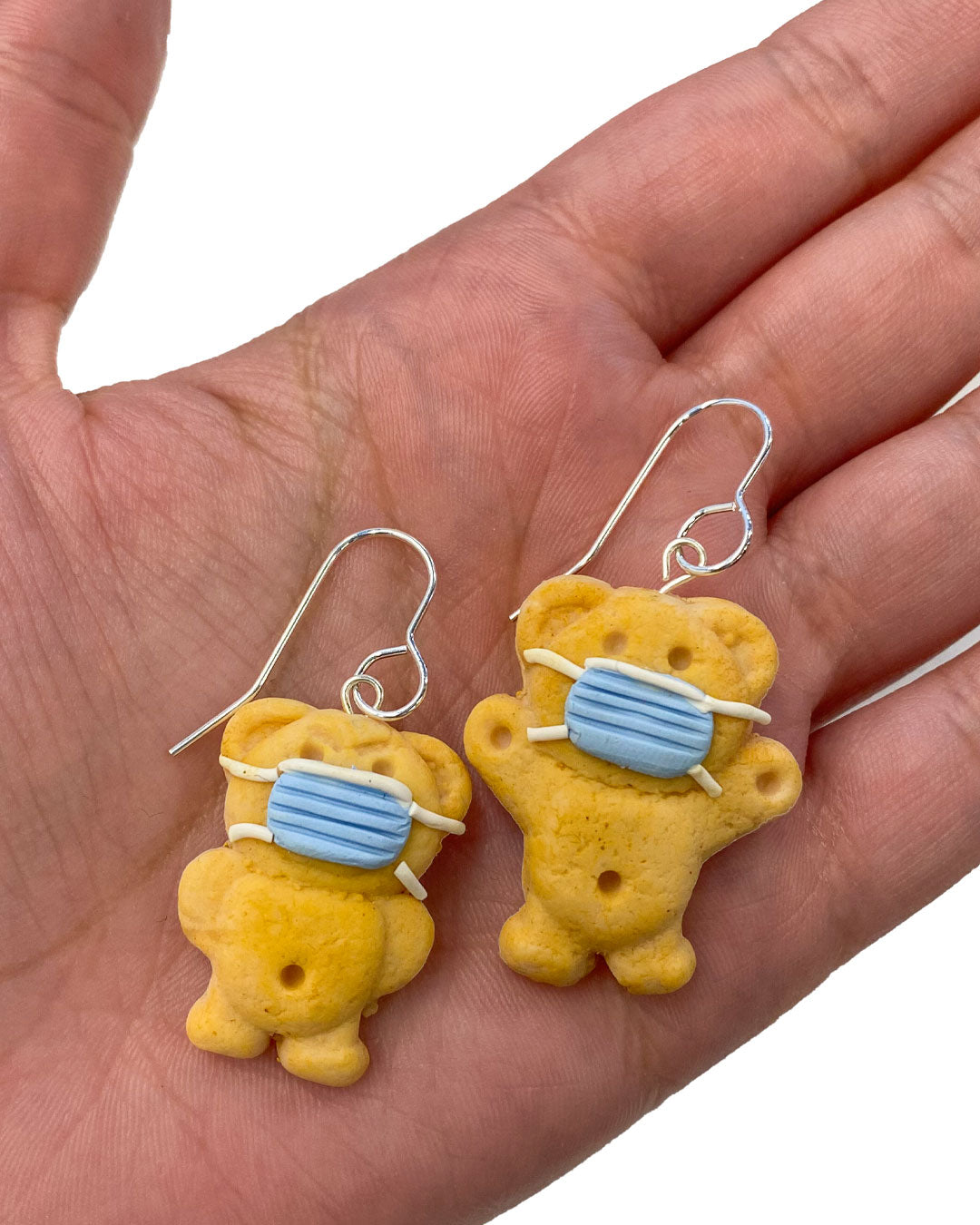 Teddies in Masks Polymer Clay Earrings - Florence + Polly