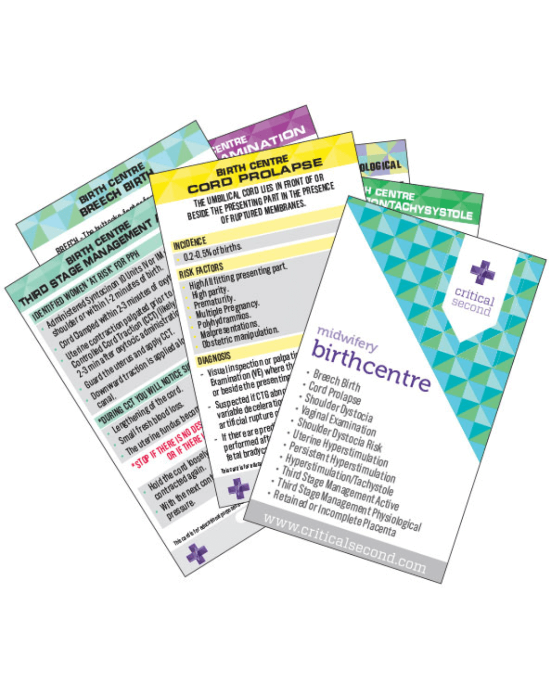 Midwifery Birthcentre Nurse Pack - Critical Second Nursing Cards