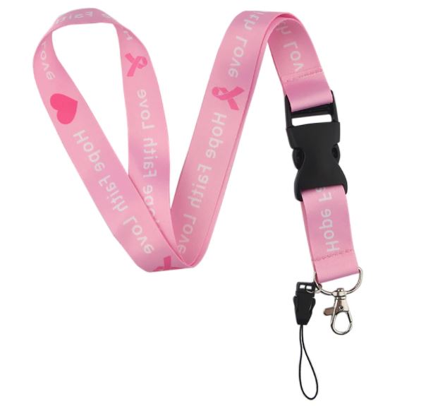 Pink Ribbon Lanyard