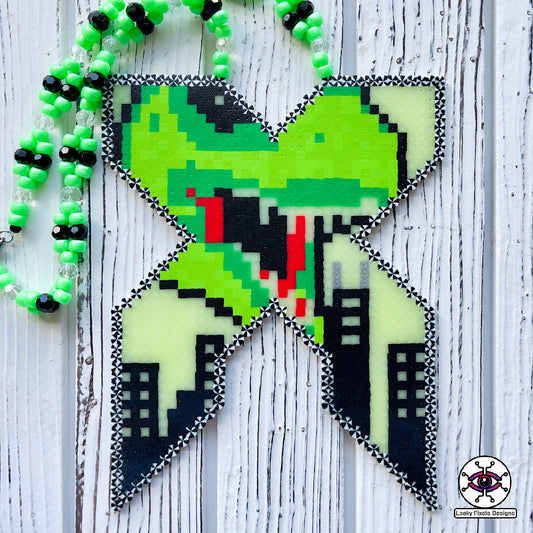 Cat Witchcraft Perler Necklace Glow in the Dark – Leaky Pixels