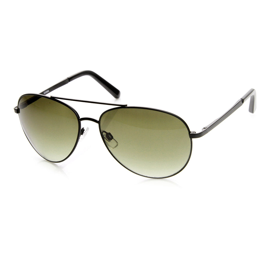 Square Aviator Large Metal Aviator Sunglasses - sunglass.la