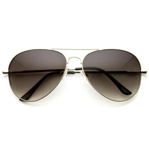 Square Aviator Large Metal Aviator Sunglasses - sunglass.la