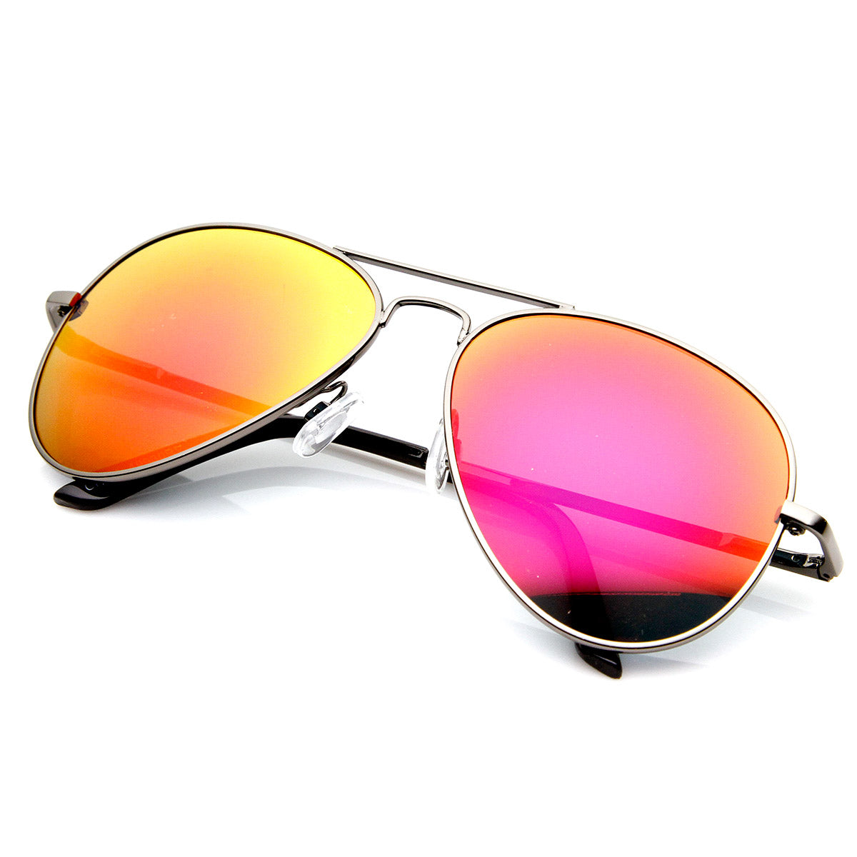 Premium Classic Metal Frame Flash Mirror Lens Aviator Sunglasses Sunglassla 