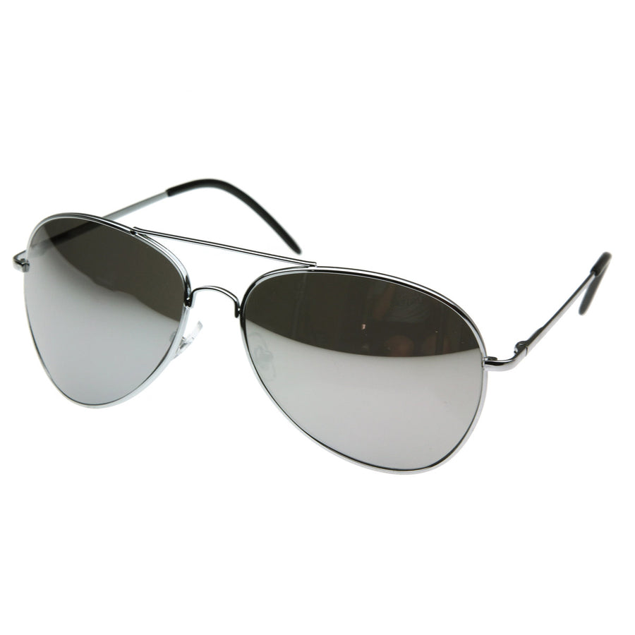 Square Aviator Large Metal Aviator Sunglasses - sunglass.la