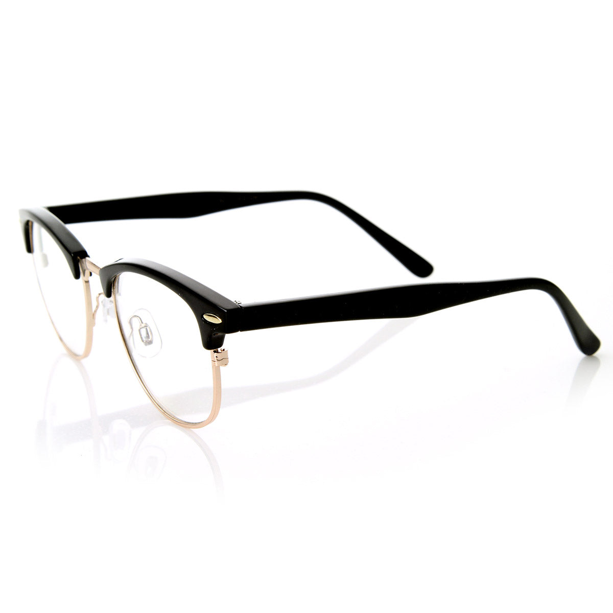 vintage optical rx clear lens half frame glasses