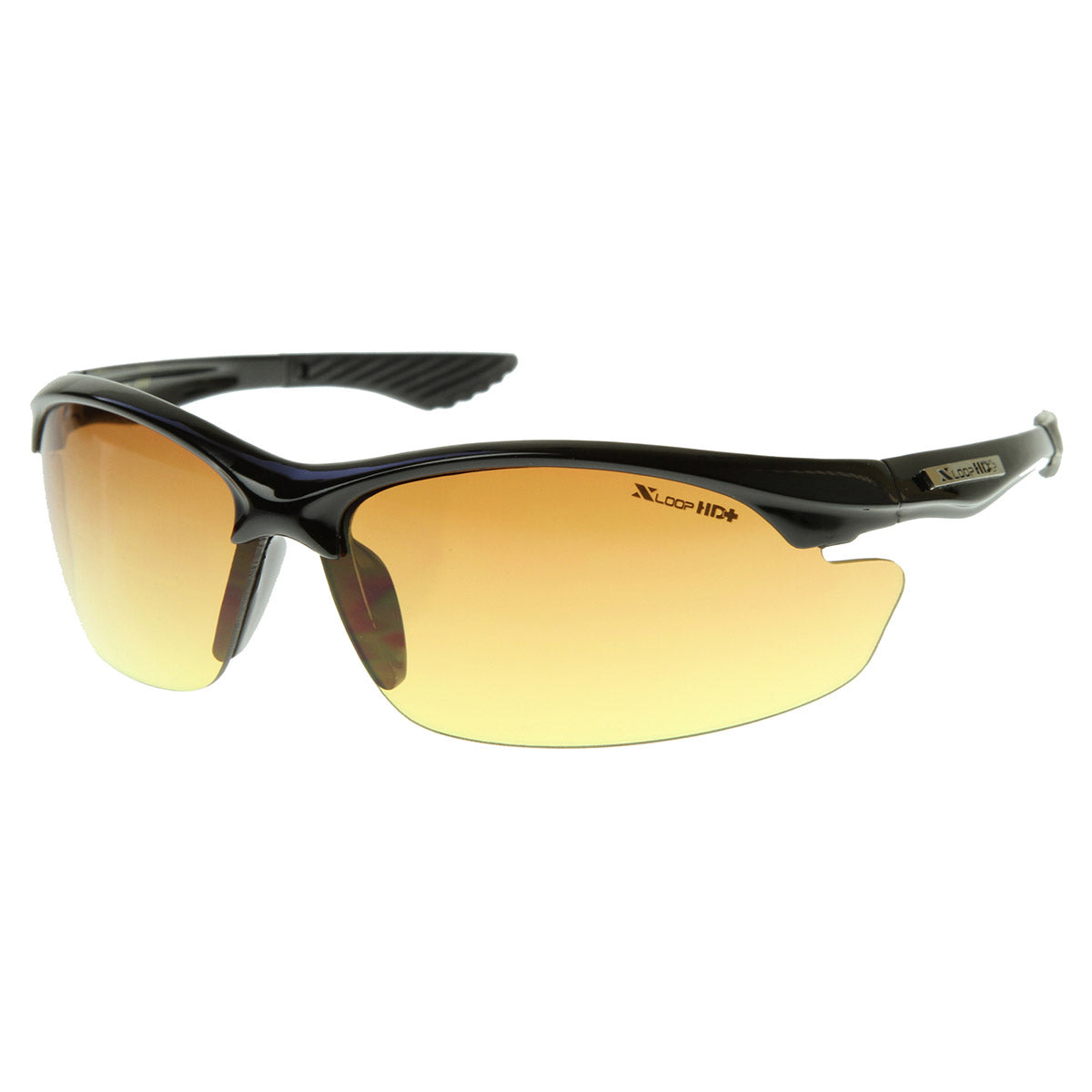X Loop Large Hd Vision Eyewear Half Frame Sports Wrap Sunglasses W Amb
