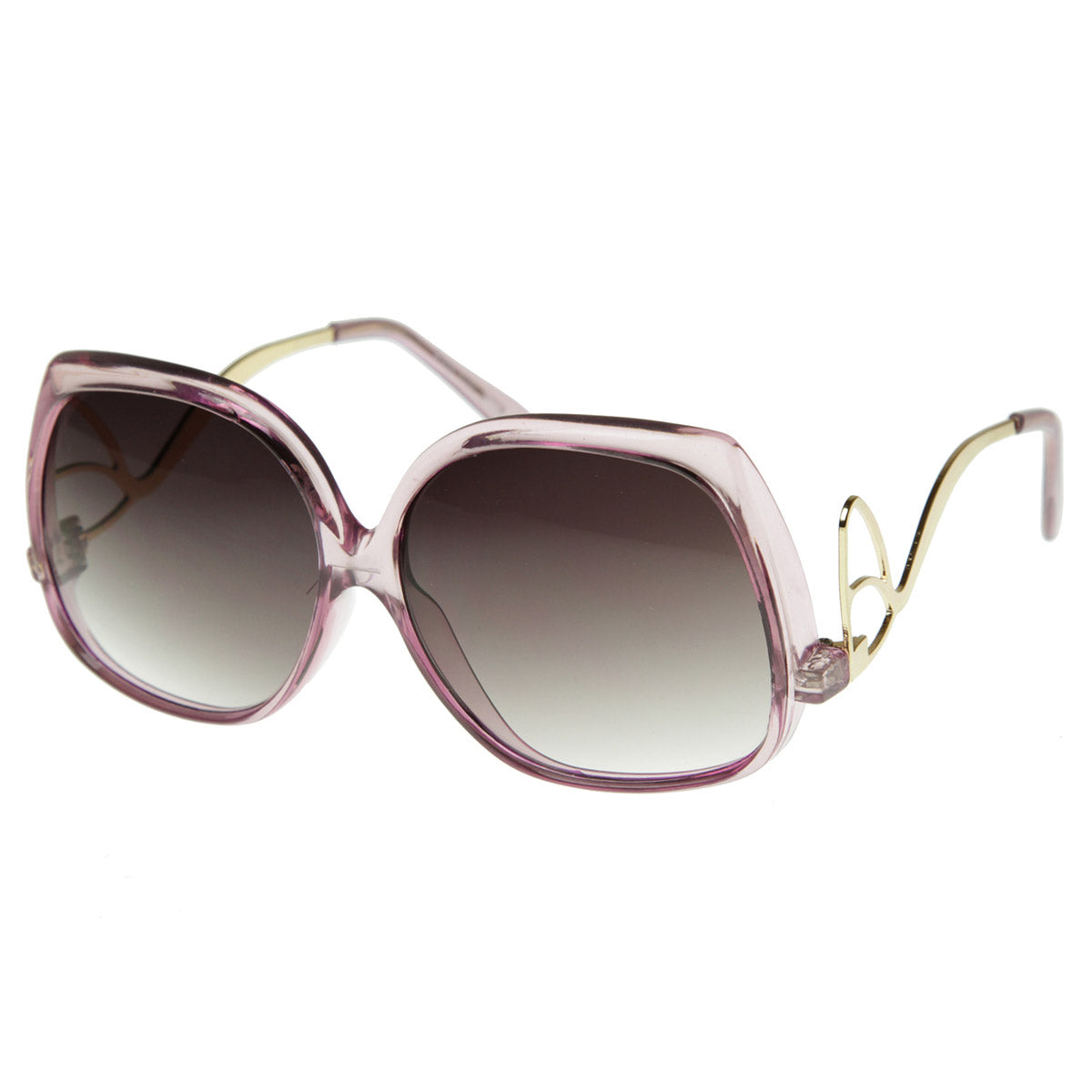 Womens Oversized Low Temple Glam Fashion Translucent Sunglasses ...