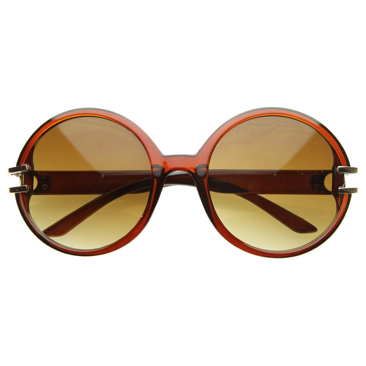 Glam Oversized Large Round Detailed Fashion Sunglasses - sunglass.la