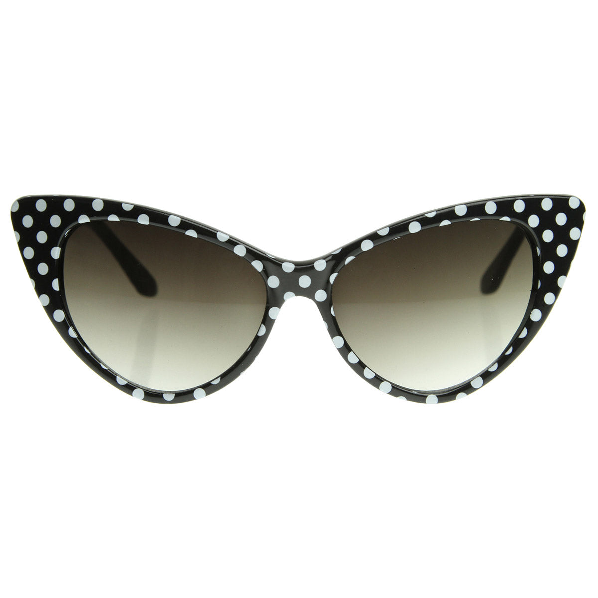 Polka Dot Cat Eye Womens Mod Fashion Super Cat Sunglasses - sunglass.la