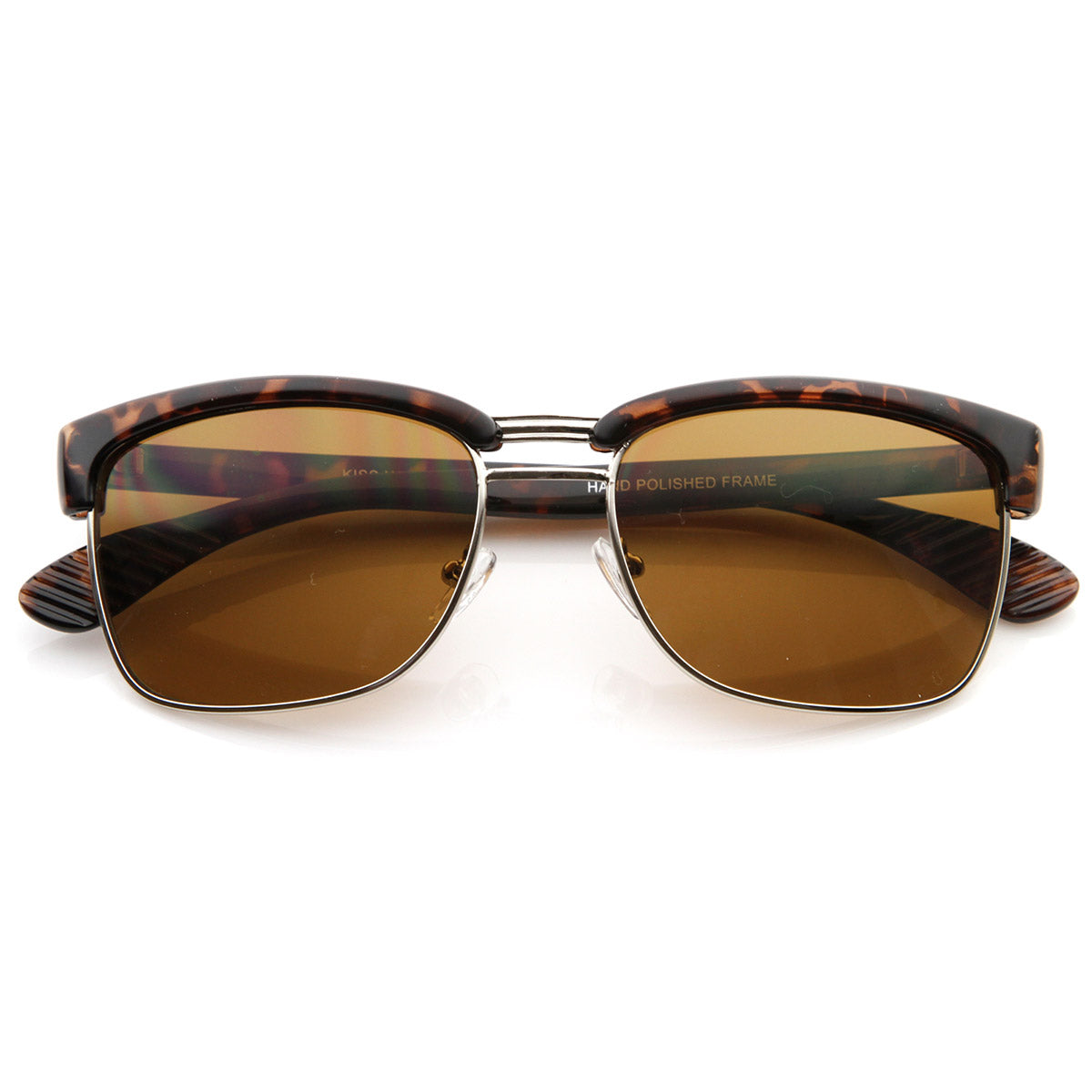 Designer Inspired Half Frame Semi Rimless Classic Square Sunglasses ...