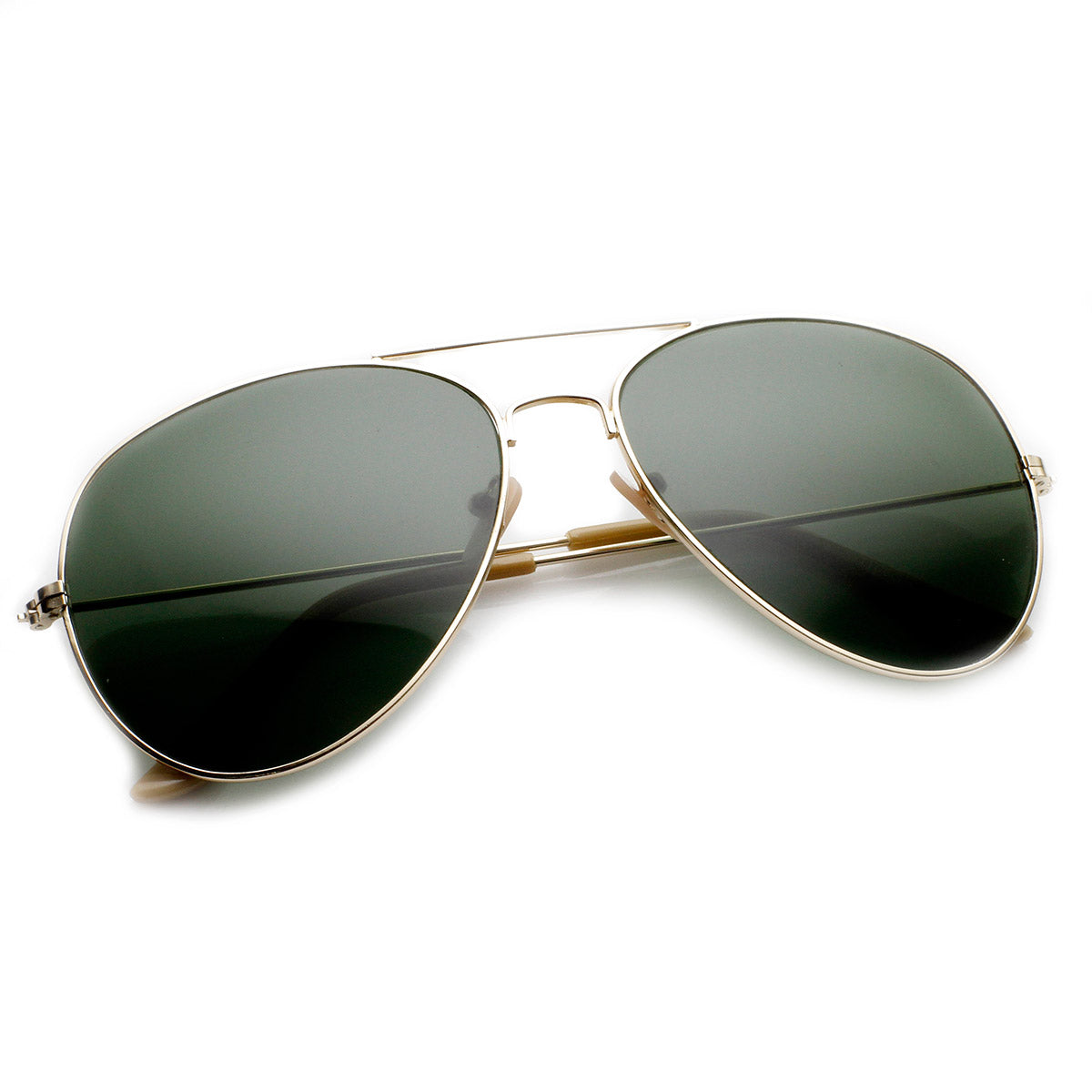Classic Metal Teardrop Glass Lens Aviator Sunglasses - sunglass.la