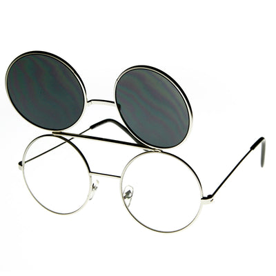 flip top round sunglasses