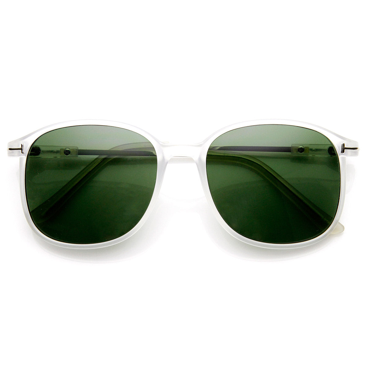 Classic Square Horned Rim Metal Arm Aviator Sunglasses - sunglass.la