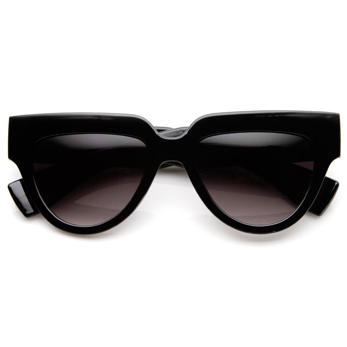 Women's Fashion Bold Frame U-Shaped Flat Top Sunglasses - sunglass.la
