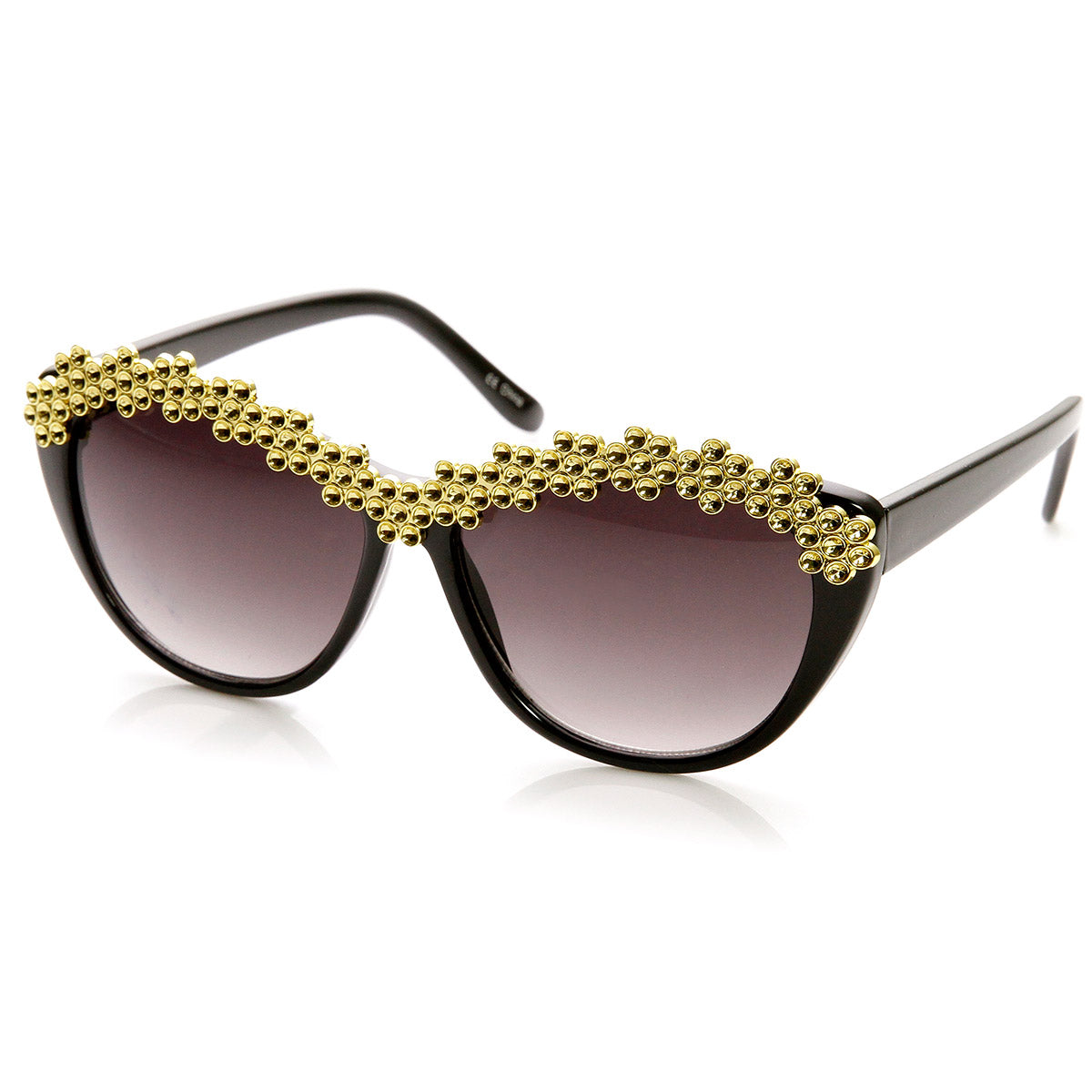Womens Glam Fashion Rhinestone Studded Cat Eye Sunglasses - sunglass.la