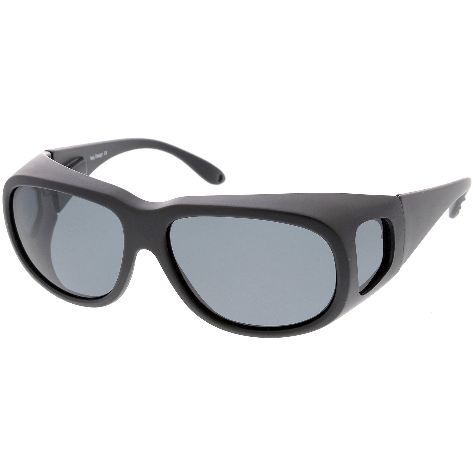 Large Polarized Side Lens Full Protection Square Fit Over Sunglasses