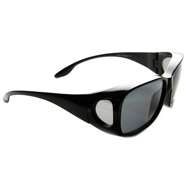 Large Polarized Wrap Side Lens Fully Protected Square Fit Over Sunglas ...