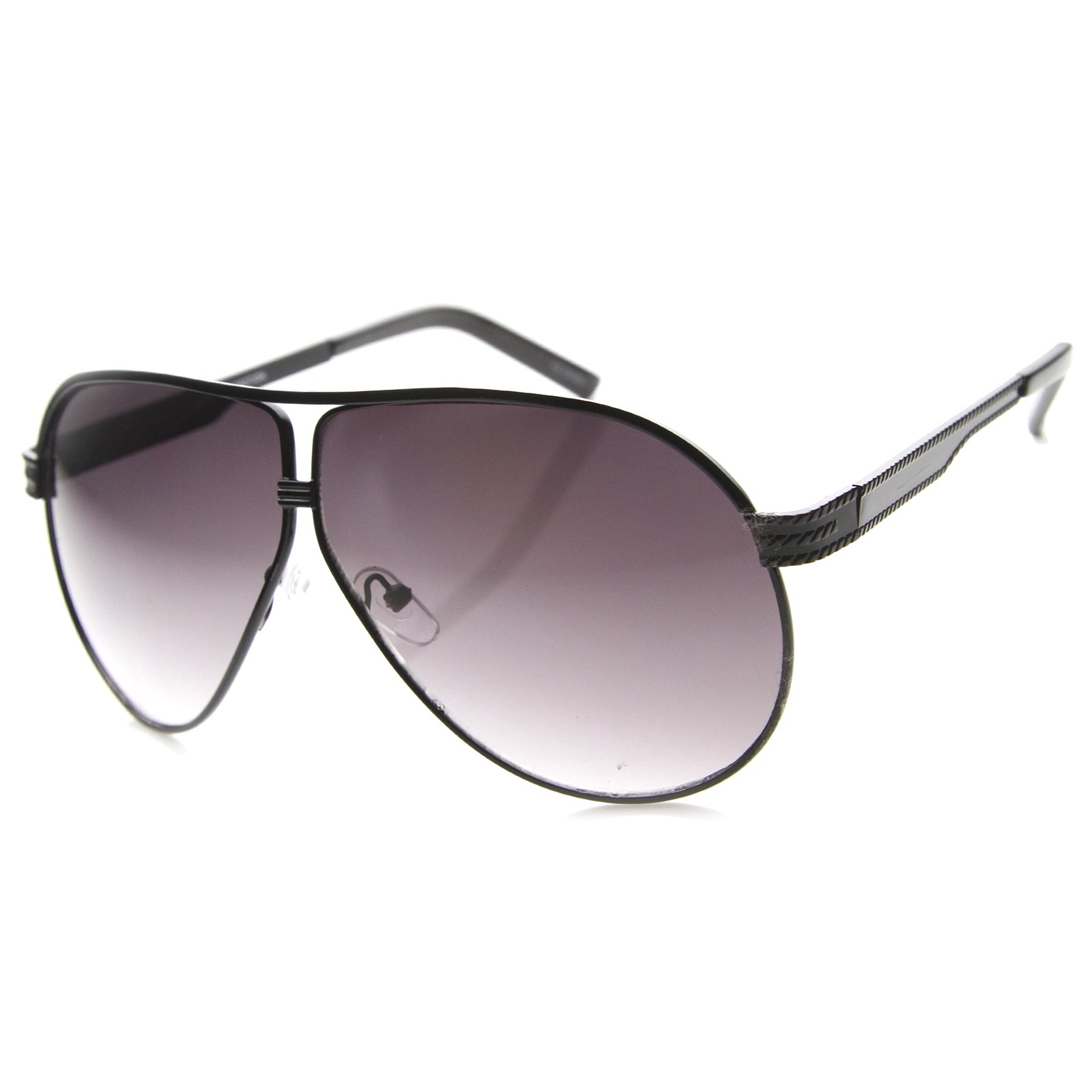 Unisex Metal Aviator Sunglasses With UV400 Protected Gradient Lens ...