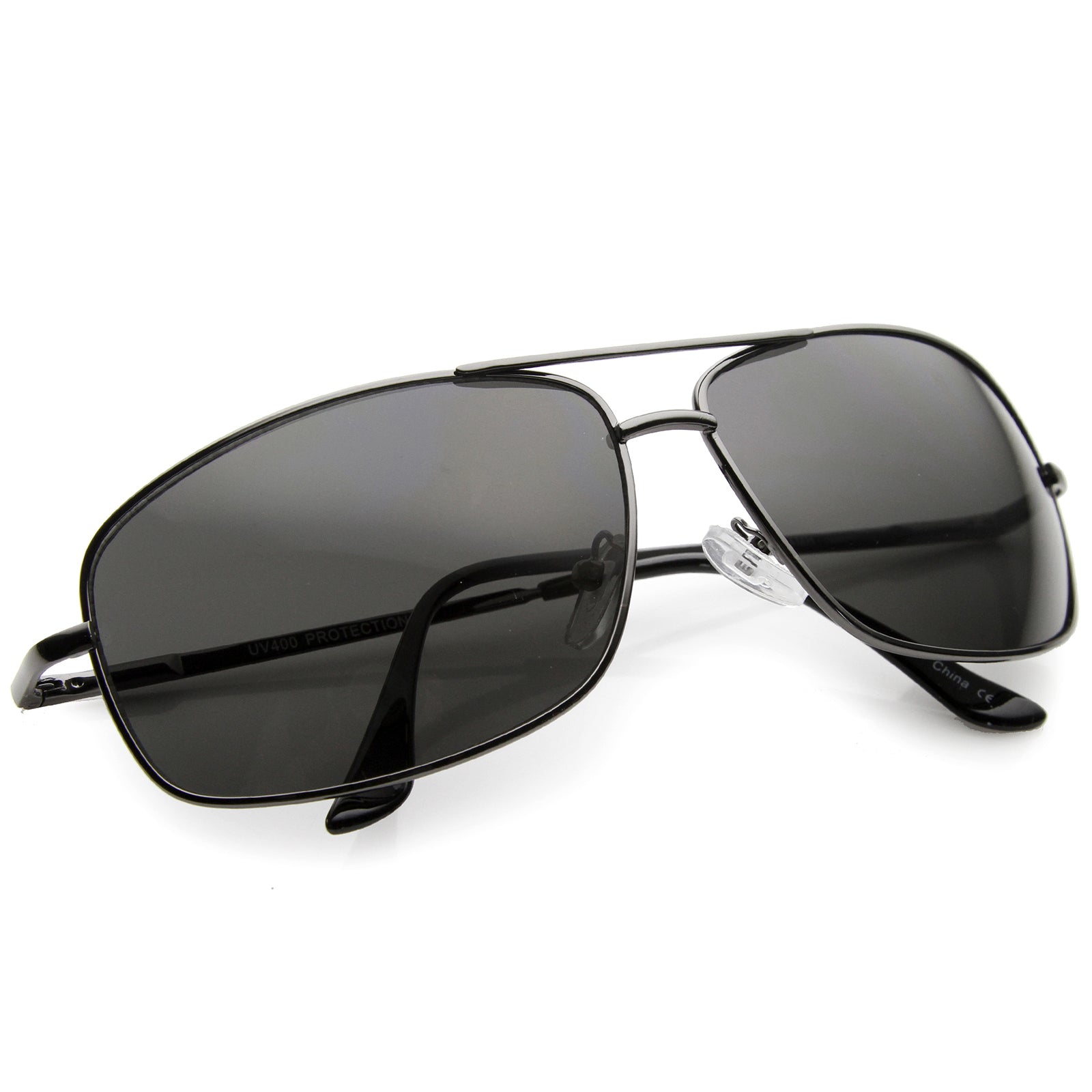 Mens Metal Aviator Sunglasses With UV400 Protected Composite Lens ...