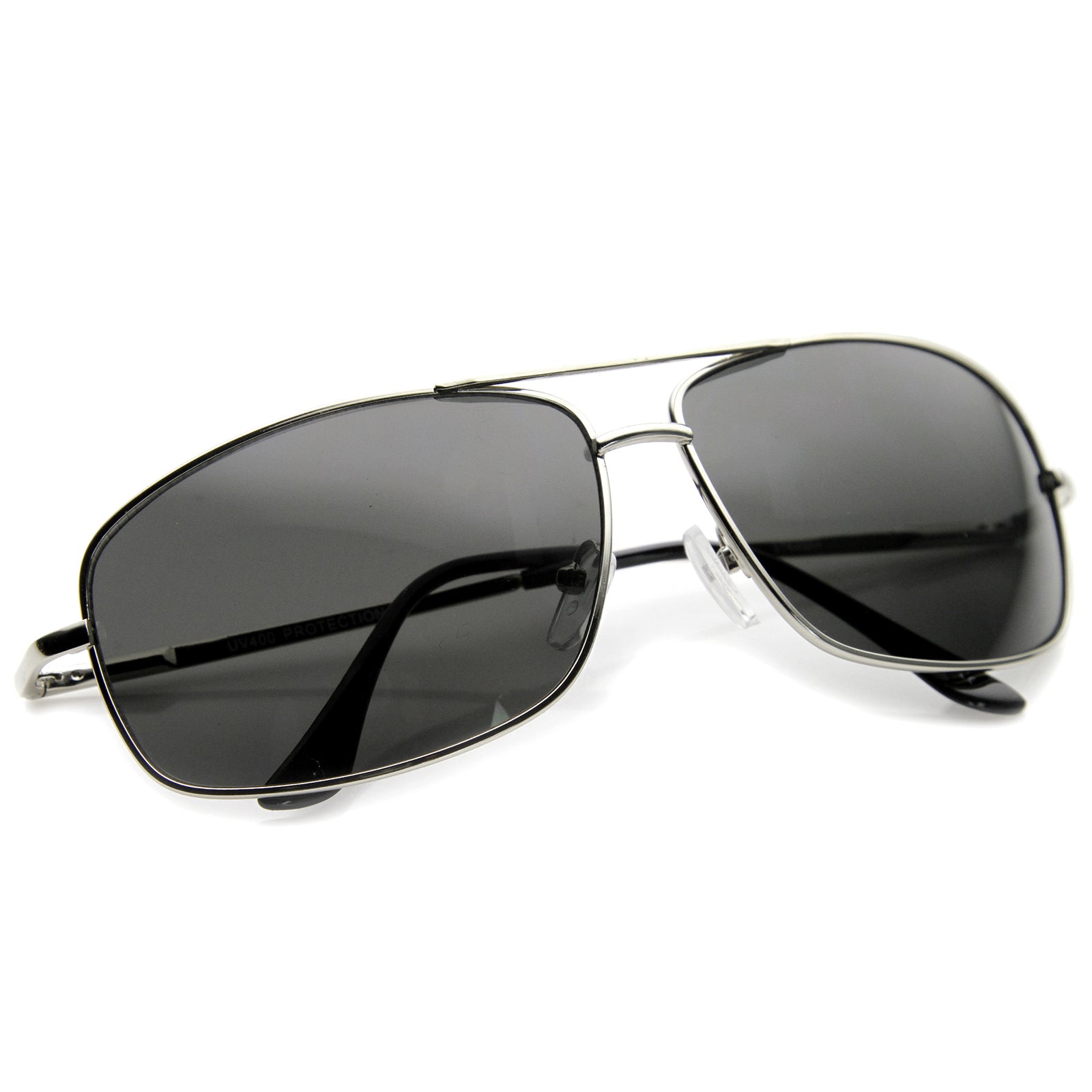 Mens Metal Aviator Sunglasses With UV400 Protected Composite Lens ...