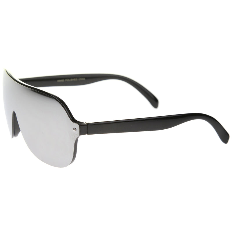 Mens Rimless Sunglasses With UV400 Protected Mirrored Lens - sunglass.la