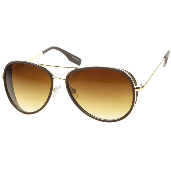 Womens Aviator Sunglasses With UV400 Protected Gradient Lens - sunglass.la