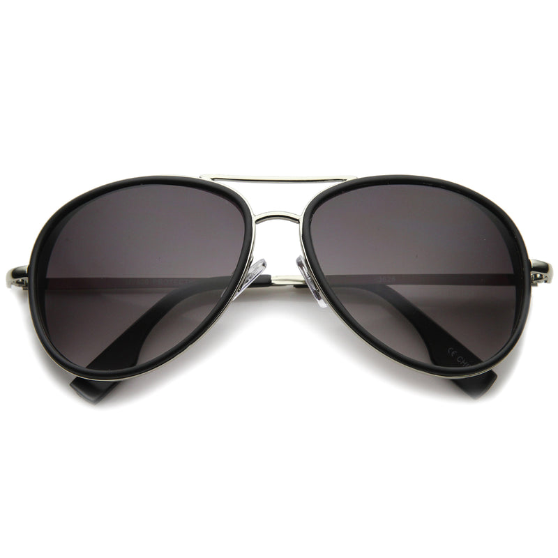 Womens Aviator Sunglasses With UV400 Protected Gradient Lens - sunglass.la