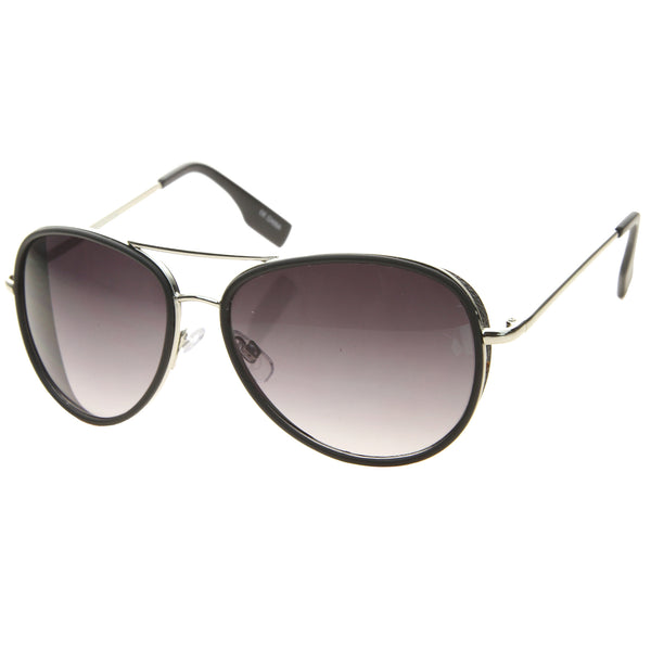 Womens Aviator Sunglasses With UV400 Protected Gradient Lens sunglass.la