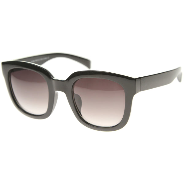Contemporary Oversize Chunky Horn Rimmed Tinted Lens Square Sunglasses ...
