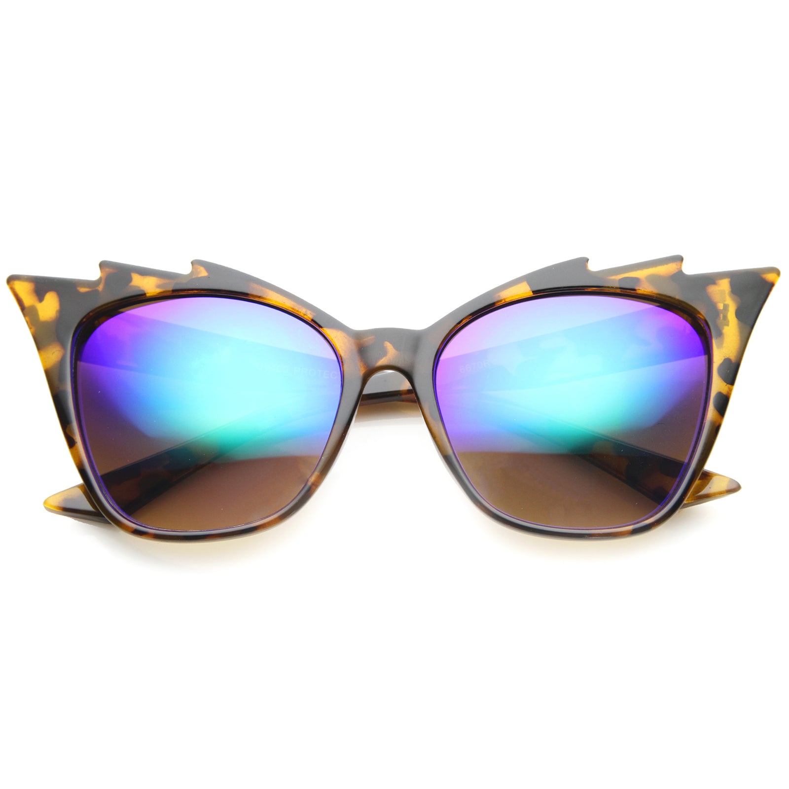 Womens Cat Eye Sunglasses With Uv400 Protected Mirrored Lens Sunglass La
